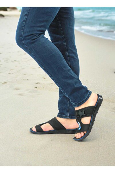 Dexter Dünya Mağaza Yeni Sport Confort Parmak Arası Siyah Mavi Erkek Günlük Terlik