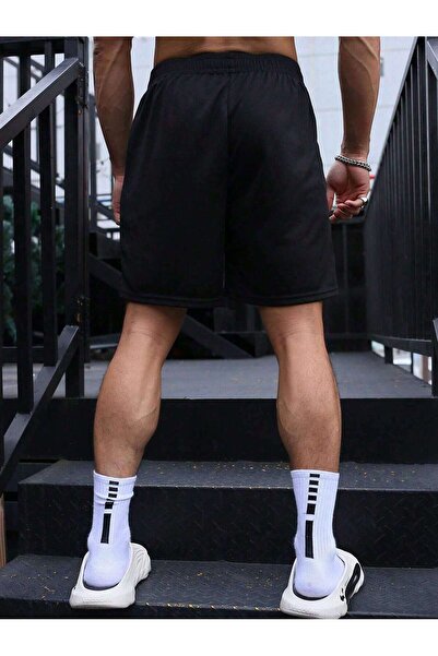 RABTEKS Ανδρικό κανονικό σορτς σε γκρι-μαύρο διπλό πακέτο