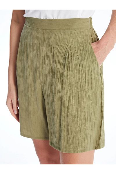 LC Waikiki LCWAIKIKI Classic Women's Elastic Waist Straight Shorts