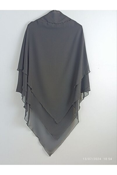 ŞİFON Хіджаб середньої довжини з шифону, готовий до використання, з хусткою, ...