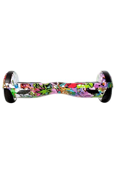 CityMate Elektrikli Kaykay Scooter Hoverboard 6.5 Inch Yaprak Grafity Desenli Akıllı D04