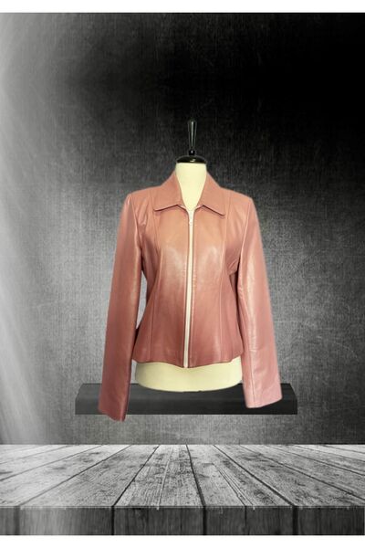 İzmir Deri Hakiki Deri Kadın Mont