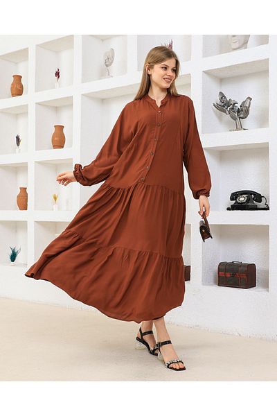 HANIMCA GİYİM Women's Summer Hijab Dress - 100% Viscose