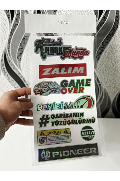 Etiket Oto Aksesuar ETİKET ARABA ARKA CAM YAZILARI HOLOGRAMLI YENİ MODEL YENİ SERİ