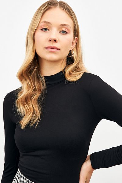 Bukamiss White Black Cream - 3-piece Turtleneck Women's Bodysuit
