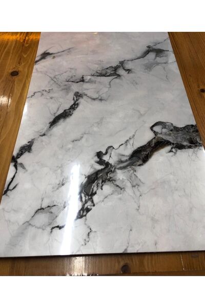 GÜÇLÜ 30x60cm Kırçıllı Mermer Desenli Yapışkanlı Seramik Desen Mutfak Banyo W...