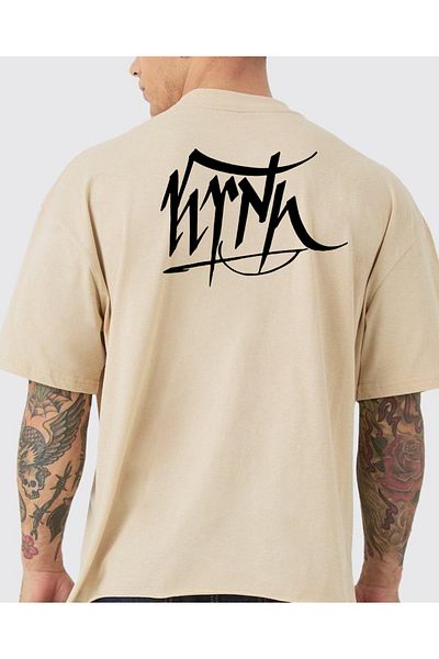 Uniquetex Τουρκικό μπλουζάκι VEK με στάμπα - Σχέδιο Göktürk Alphabet