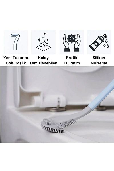 MUTLUHOME Silicone Golf Design Bathroom WC Toilet Brush / Kitchen Cleaning Brush