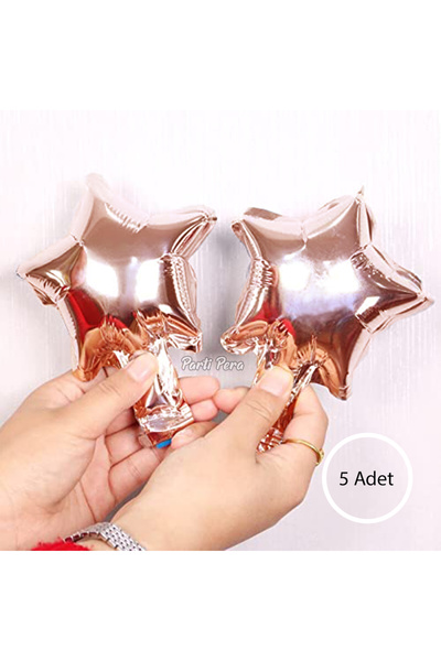 parti pera 5 Adet 5 inç Mini YıldızFolyo Balon 11 cm
