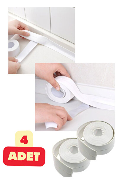 Vekorr 4 Adet Su Sızdırmaz Geçirmez Bant Lavabo Mermer Küvet Banyo Kenar Bandı