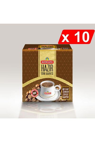Altıncezve 10 Pack Instant Turkish Coffee - Plain (20 Pieces x 7 Gr)