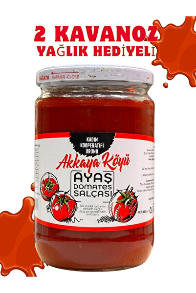 HEPSİ ANADOLU Ayaş Domates Salçası 680 Gr.*2 Kavanoz(Ayaş Akkaya Köyü Kadın K...