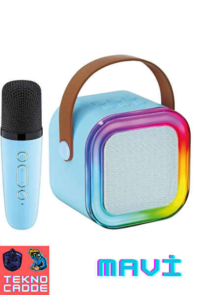 beboncool K12 Mini AUX/TF/USB/Bluetooth Hoparlör Mikrofon ÇOCUKLAR İÇİN KARAO...