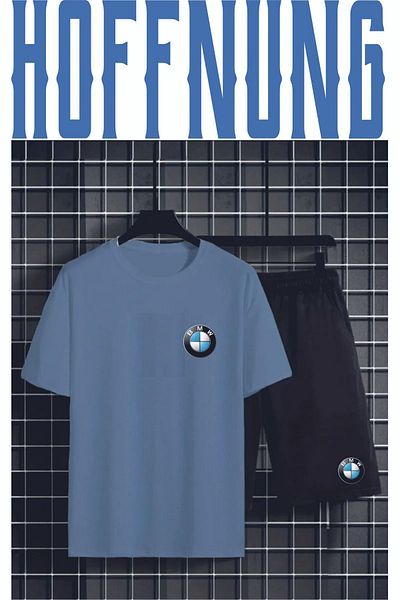 HOFFNUNG Full Shorts Sportwear Original Unisex Summer T-Shirt and Sweatpants Set of 2 Combined Set