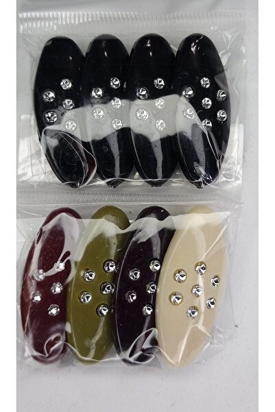 Tuhafiş 8 adet eşarp iğnesi taşlı görünümlü