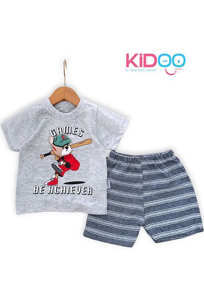 Eymus Combed Cotton 2-Piece Shorts Set for 1/3 Year Old Boy