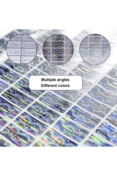 GJOB Hologram Kurcalamaya Karşı etiketi, Garanti Etiketi 98 Adet 2cmx1cm Gümü...