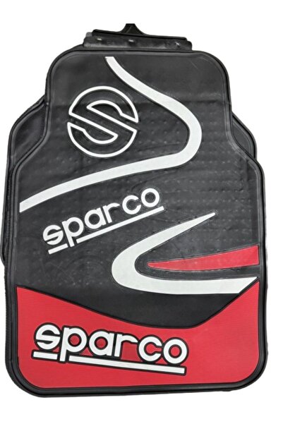 OTOMOR AKSESUAR Tn Lateks Paspas Siyah Sparco Model Büyük Logolu 5 Parça Univ...