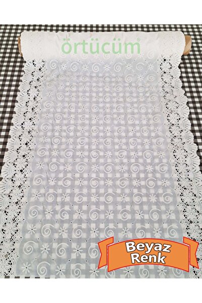 Örtücüm Pvc Dantel Dolap İçi Raf Örtüsü Beyaz Dantelli Buzdolabı Çekmece Kaym...