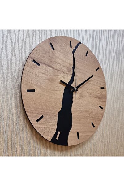 M&H Quality Wooden Walnut Furniture Color Patterned Gift Silent Wall Clock