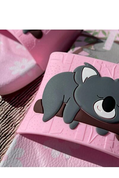 YILDIZ AYAKKABI KOALA Detailed - Non-Slip Plastic Bathroom and Balcony Slippers, Pool and Street Slippers