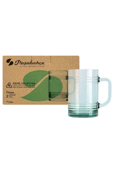 Paşabahçe Aware Tincan - 100% Recycled 400cc 2-Piece Mug
