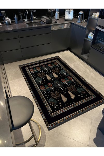 Rugs Modern Halı Seria de design antic în culori negru și multicolor – Covor ...