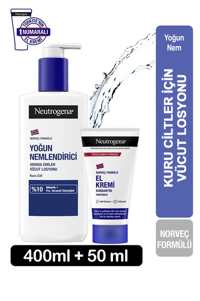 Neutrogena Kuru Ciltler Için Anında Emilen Vücut Losyonu Yoğun Nemlendirici 4...