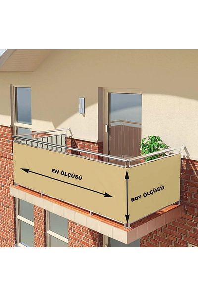 morpi All Sizes Size X Laced Iron and Guardrail Balcony Curtain - BLACK WHITE
