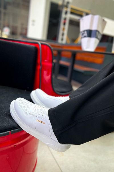 BZ Moda B075 Signature - Orthopedic Sole Casual Ανδρικά αθλητικά παπούτσια Λευκό CBT
