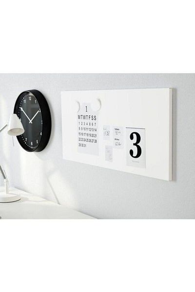 Dünya Magnet White Magnet Decorative Magnet Board - 30x70 Cm, Metal
