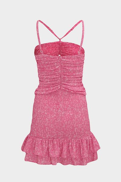 Açelya Okcu Slim Fit Elastic and Gather Detailed Women's Mini Dress
