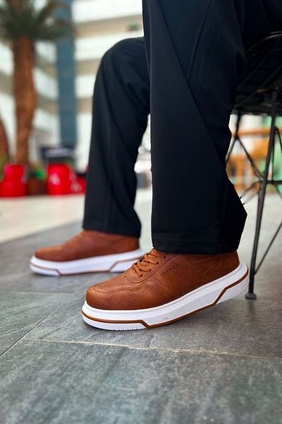 BZ Moda B075 Signature - Мъжки ежедневни маратонки с ортопедична подметка, CBT, кафяви
