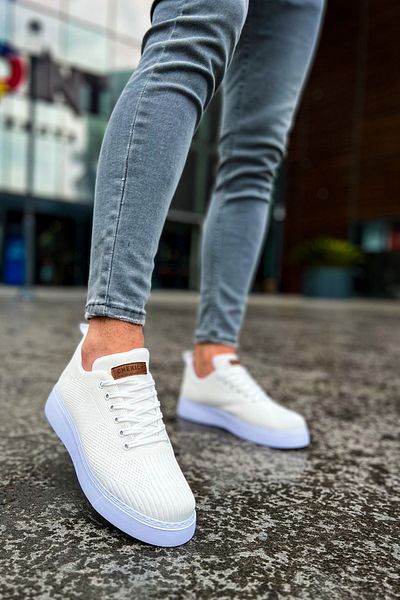BZ Moda B413 Crew - Ορθοπεδική σόλα Λευκό Πλεκτό Ανδρικό Sneaker