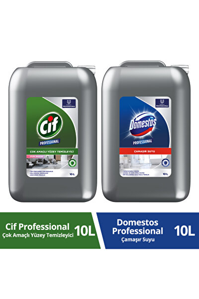 Cif Domestos Professional Çamaşır Suyu 10 L Cif Professional Çok Amaçlı Yüzey...