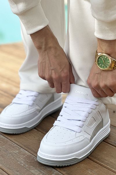 BZ Moda B2410 Avax Ανδρικό Sneaker - Ορθοπεδική σόλα, Casual Skin, Λευκό CBT