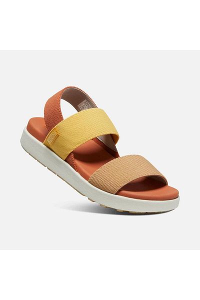 Keen 1026041 Elle Backstrap Fossil Orange/silver Birch Women's Sandals