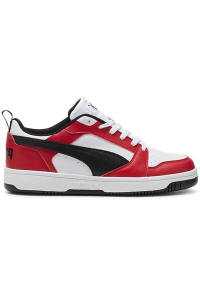 Puma 392328 Rebound V6 Low ανδρικά αθλητικά παπούτσια - 17 ενήλικες, Λευκό/Μαύρο/Κόκκινο