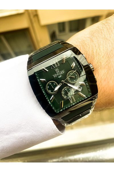 Reward Steel Men's wristwatch waterproof All functions active with bracelet gift