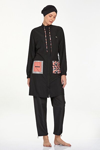 Adasea Αλεξίπτωτο Υφασμάτινο Μαγιό Hijab - Λεπτομέρεια τσέπης