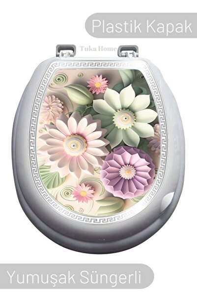 Tuka Home Lüks Sert Kapaklı Yumuşak Süngerli Klozet Kapağı M21