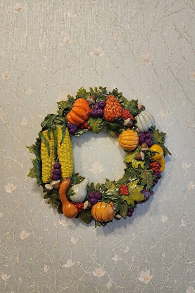 Ella's Design Studio Sebzeli Kapı Süsü, Meyveli Kapı Dekorasyon Biblo, Sevgil...