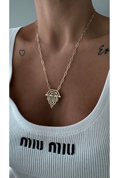 Vi store Çelik Leyla Kolye