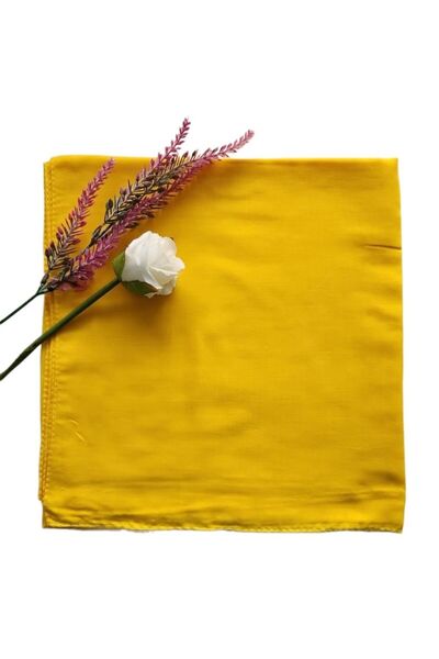 Huzurlu İpek Dikişli Yazma Eşarp Hediyelik Dağıtmalık Umre Hac Kına Düğün