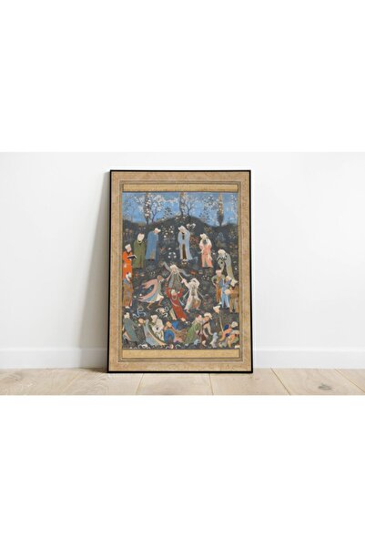 Pegziz Dans Eden Dervişler Minyatür Çizim Sanatı Dekoratif Poster 60x90cm.