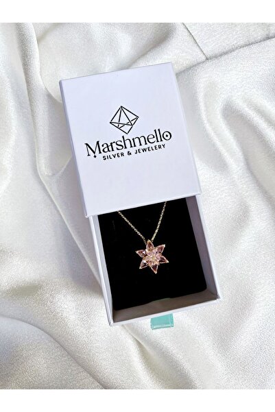 Marshmello Silver & Jewelry Lotus Çiçeği Gümüş Kolye