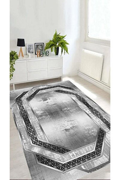 eco concept Gri Renk Halı, İnce Halı, Yolluk, Kaymaz Taban Halı, Yıkanabilir ...