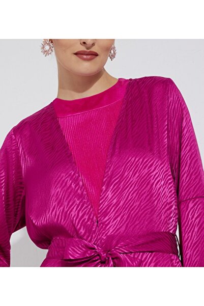 Aeropostale Women's Pink Plain Round Neck Dress