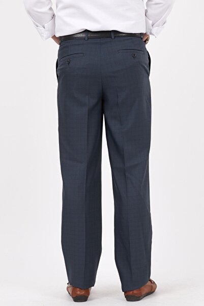 Bölünmez Erkek Büyük Beden Klasik Lacivert Kumaş Pantolon