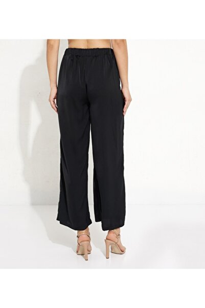 Aeropostale Men's Black Plain Mid-Rise Drawstring Jogger